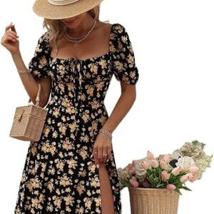 Women's Sleeveless A-Line, Slit Dress - Small - New